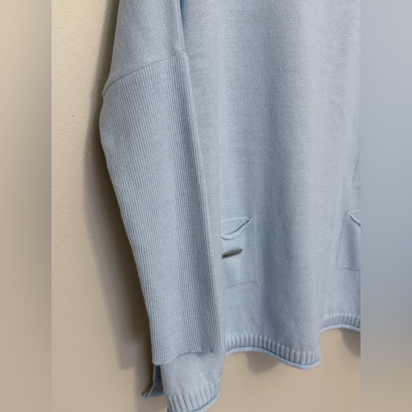 MerSea Womens Oversized Catalina Knit Sweater One Size P Blue Pockets Minimalist - Picture 6 of 11